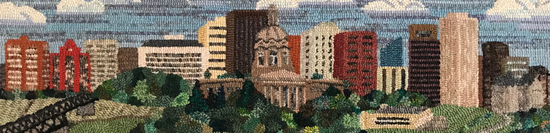 Edmonton Skyline Rug Hooking